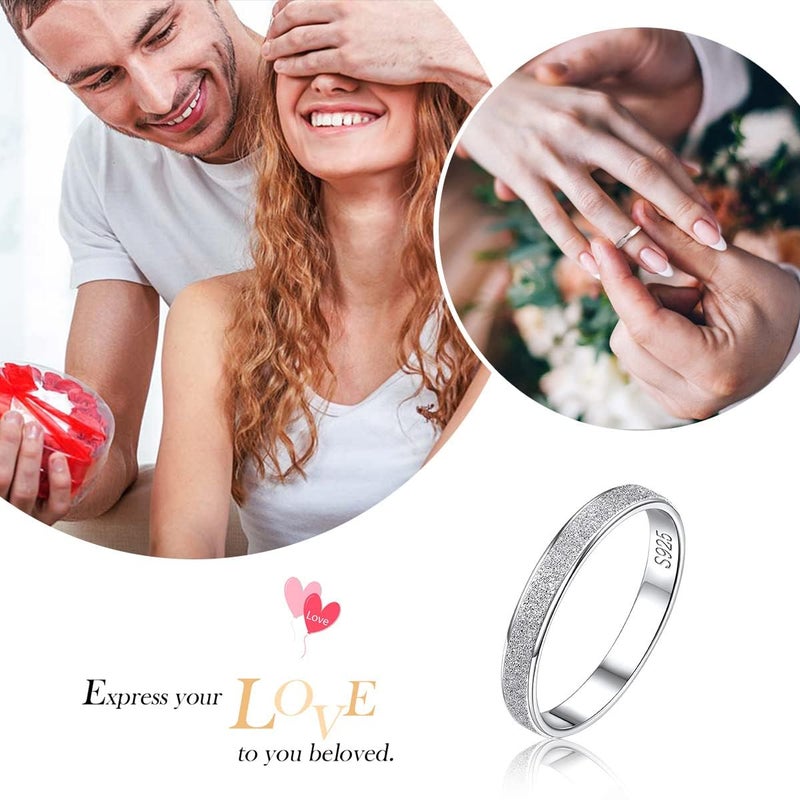 ChicSilver 925 Sterling Silver Stacking Rings for Women Skinny Thin Stackable Ring 3mm Wedding Band Ring Dainty Simple Jewelry for Size 4 - Image 3